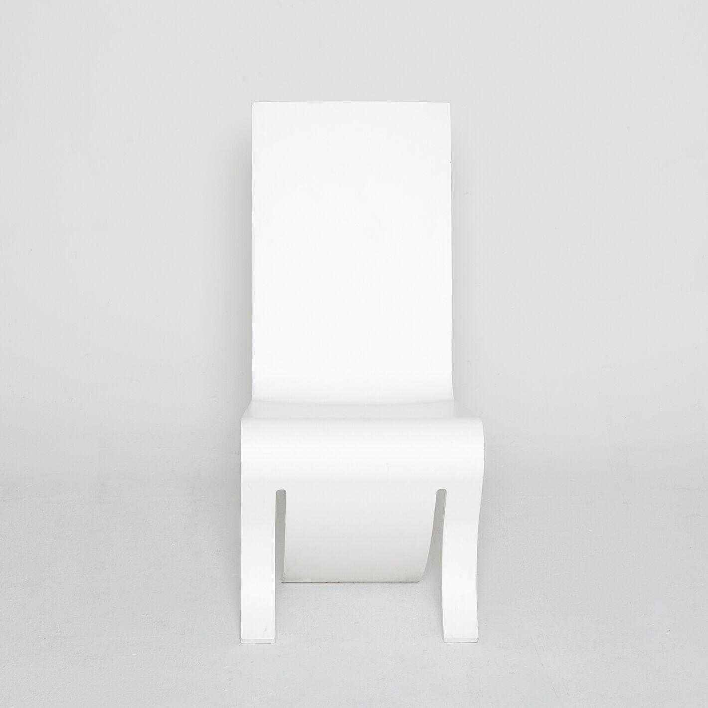 High back white chair
