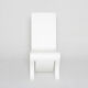 High back white chair
