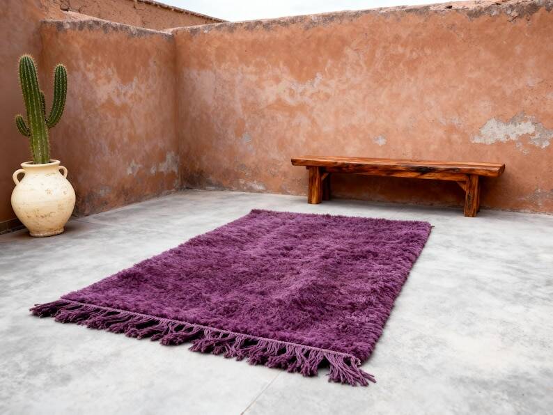 Authentic handwoven Berber rug, size 2/3 m.