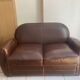 Two-seater leather sofa
