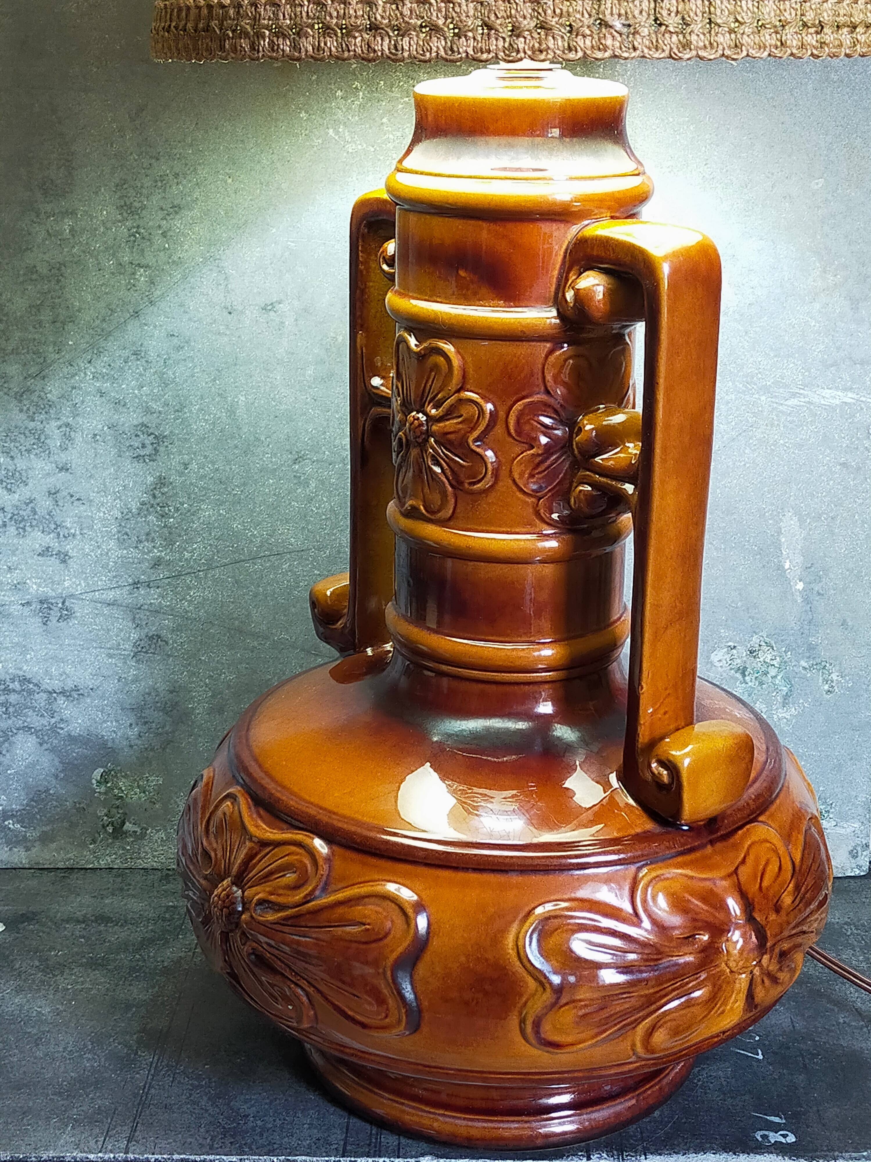 West germany ceramic floor lamp 70s