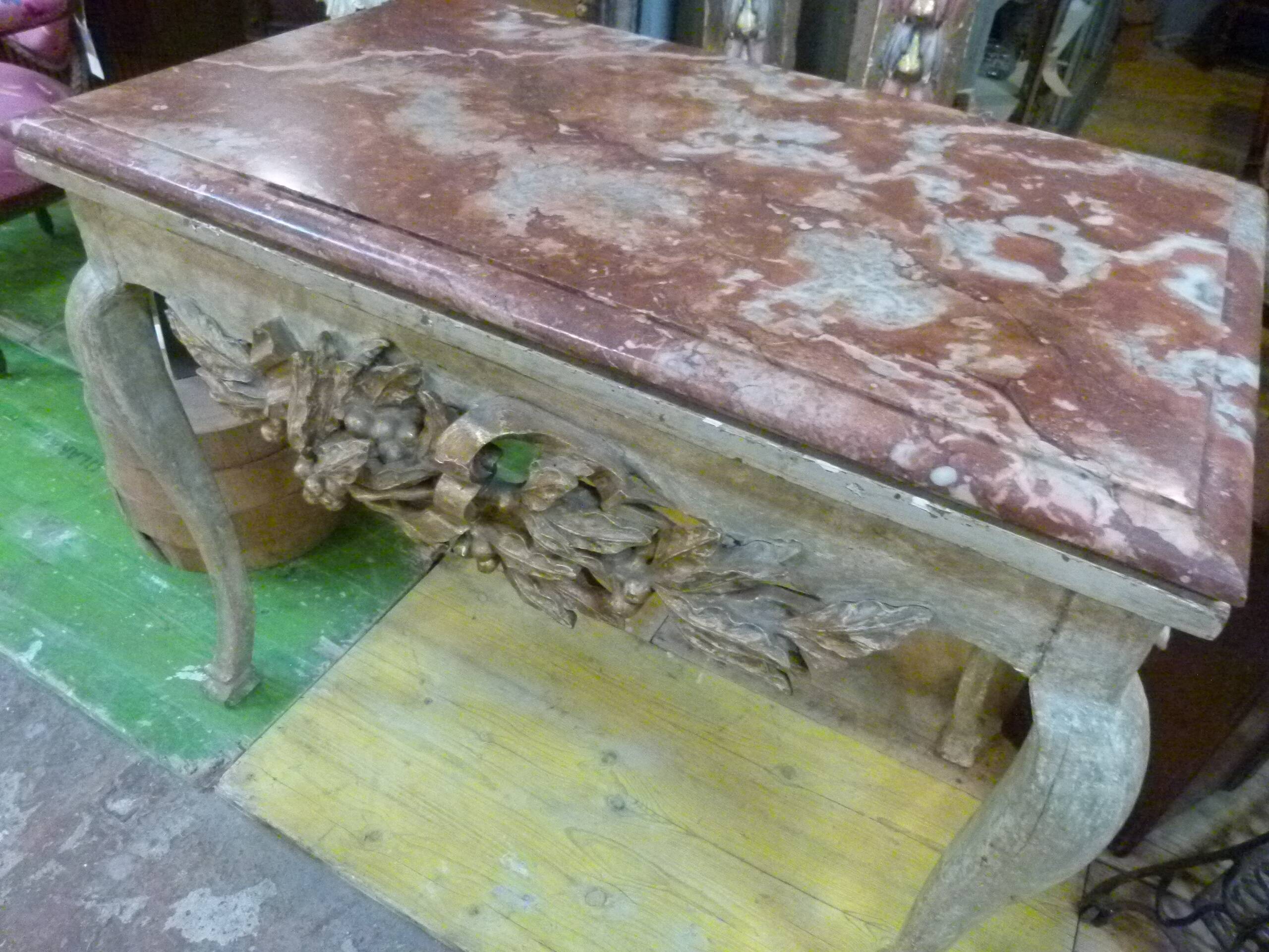 19th century marble console