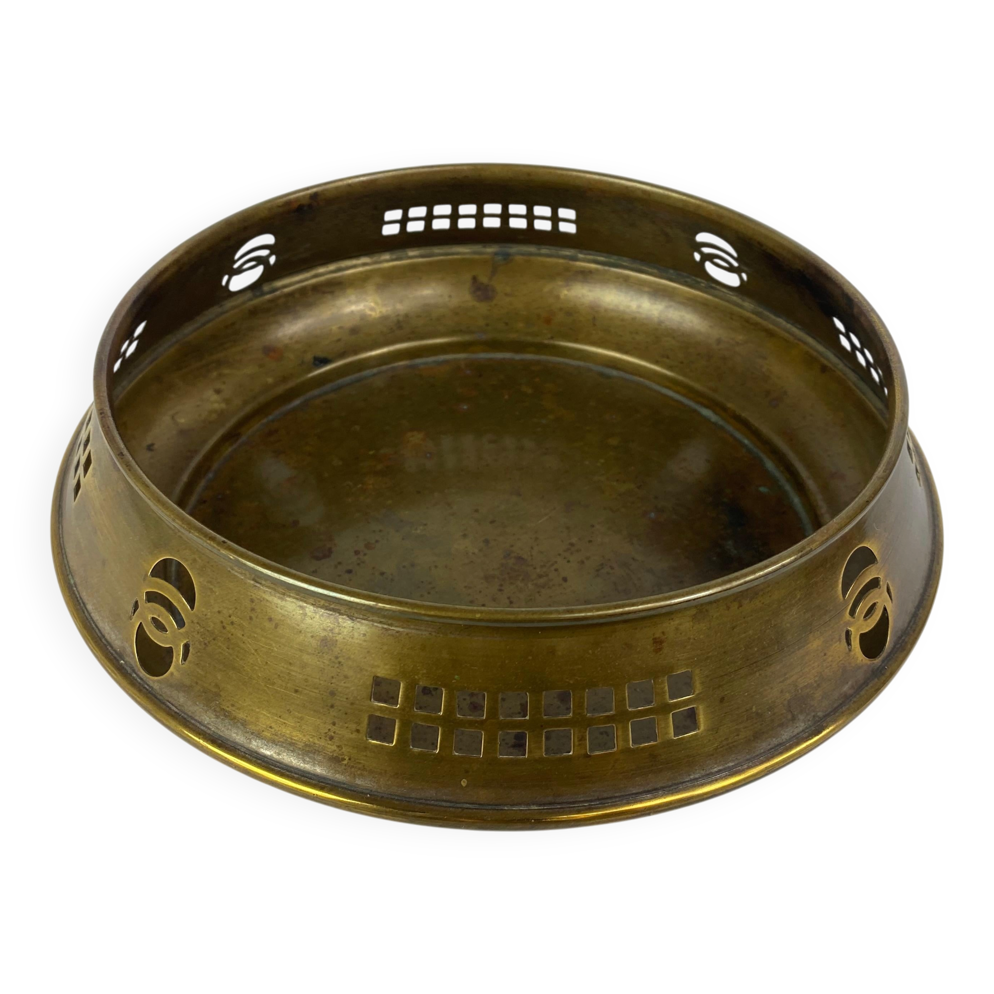 Brass bowl Secession by Jutta Sika and Kolo Moser