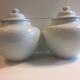 Duo Jar Style Lamp Bases Glazed White Porcelain Decorative Art Living Room