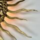 Wall lamp / ceiling lamp vintage sun 1950 in gilded wrought iron