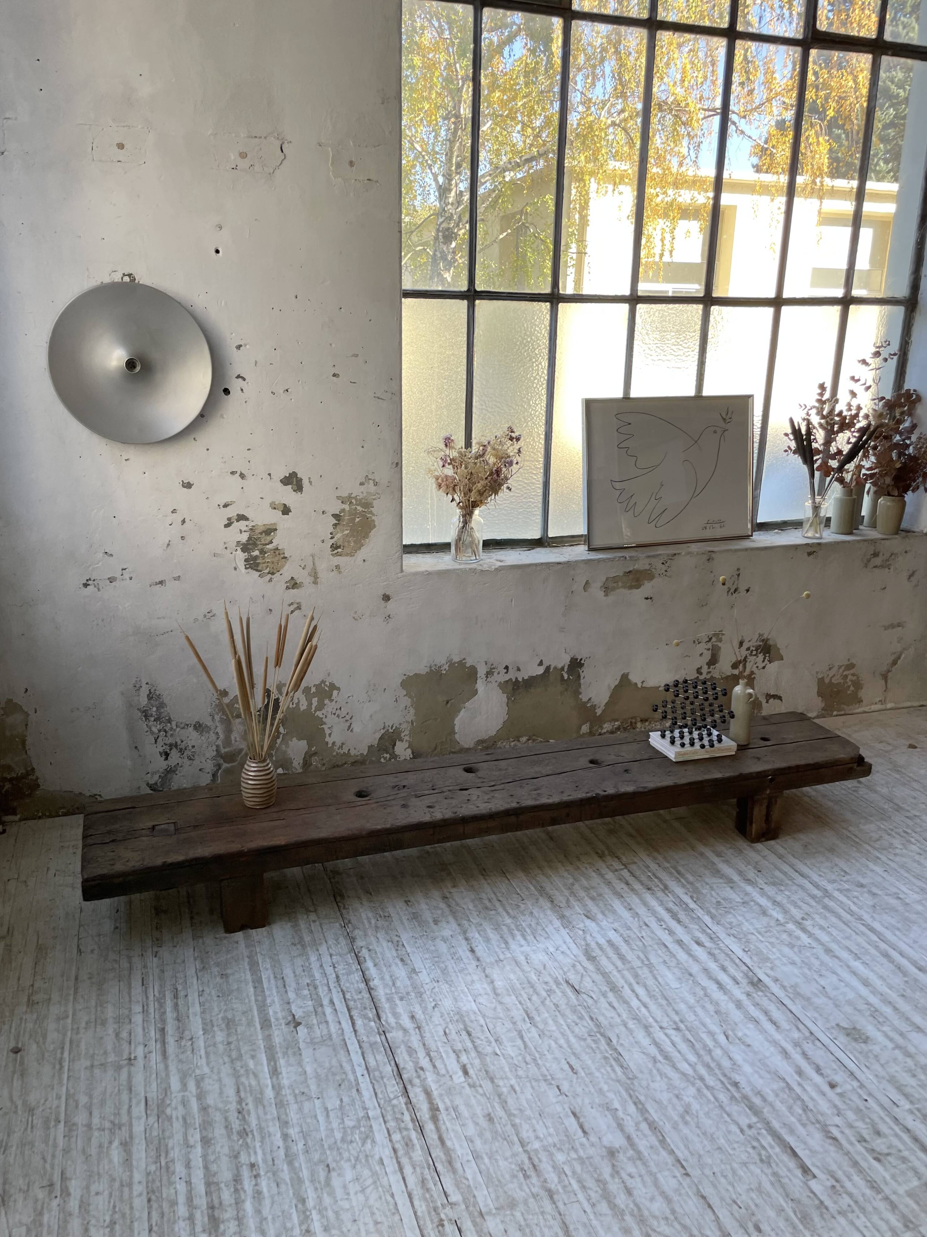 Workbench bench coffee table solid oak XXL