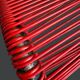 Set de 4 chaises Spaghetti rouges – Design italien 70s – style Belotti