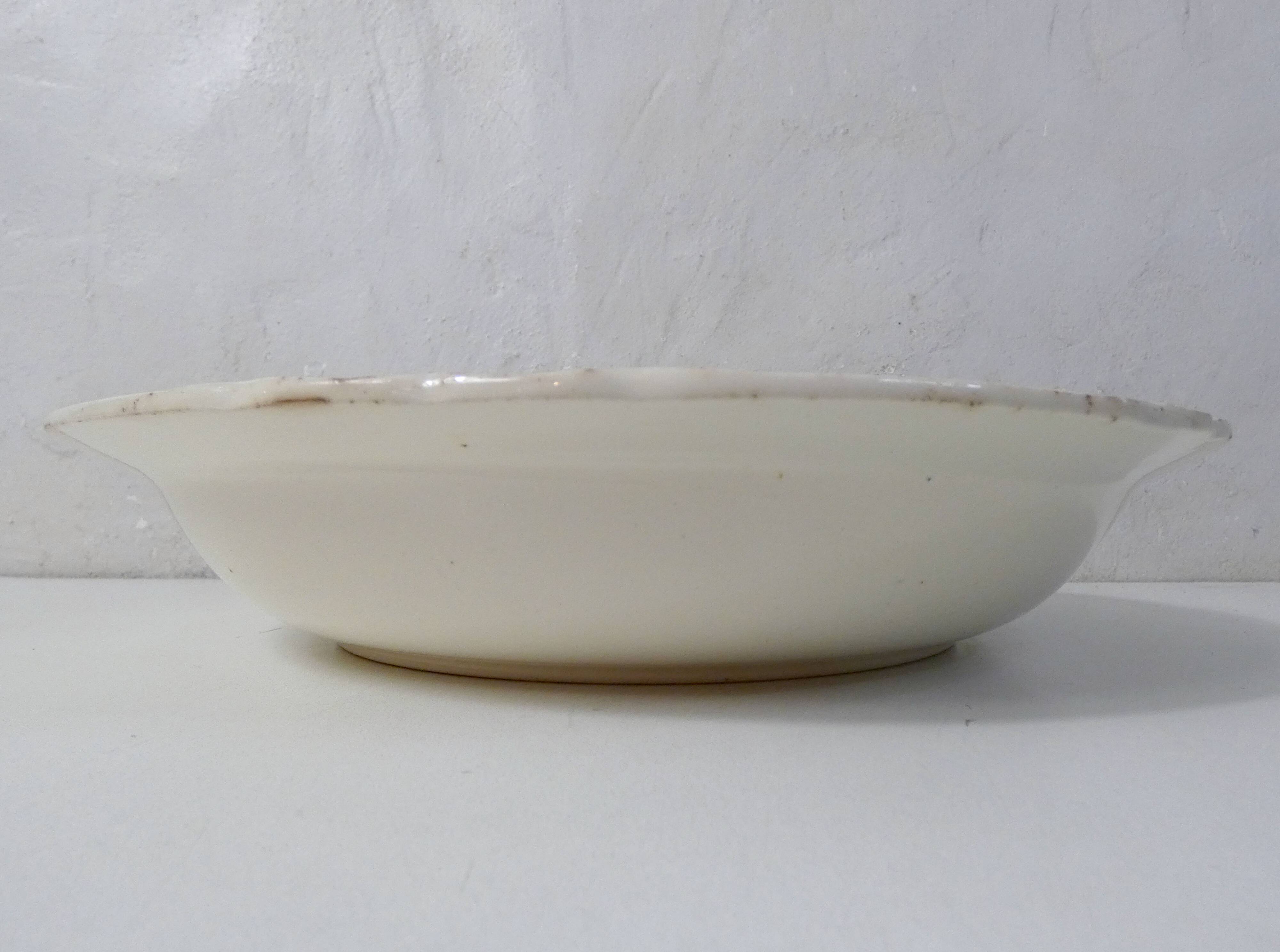 large deep vegetable dish Digoin Sarreguemines cream white