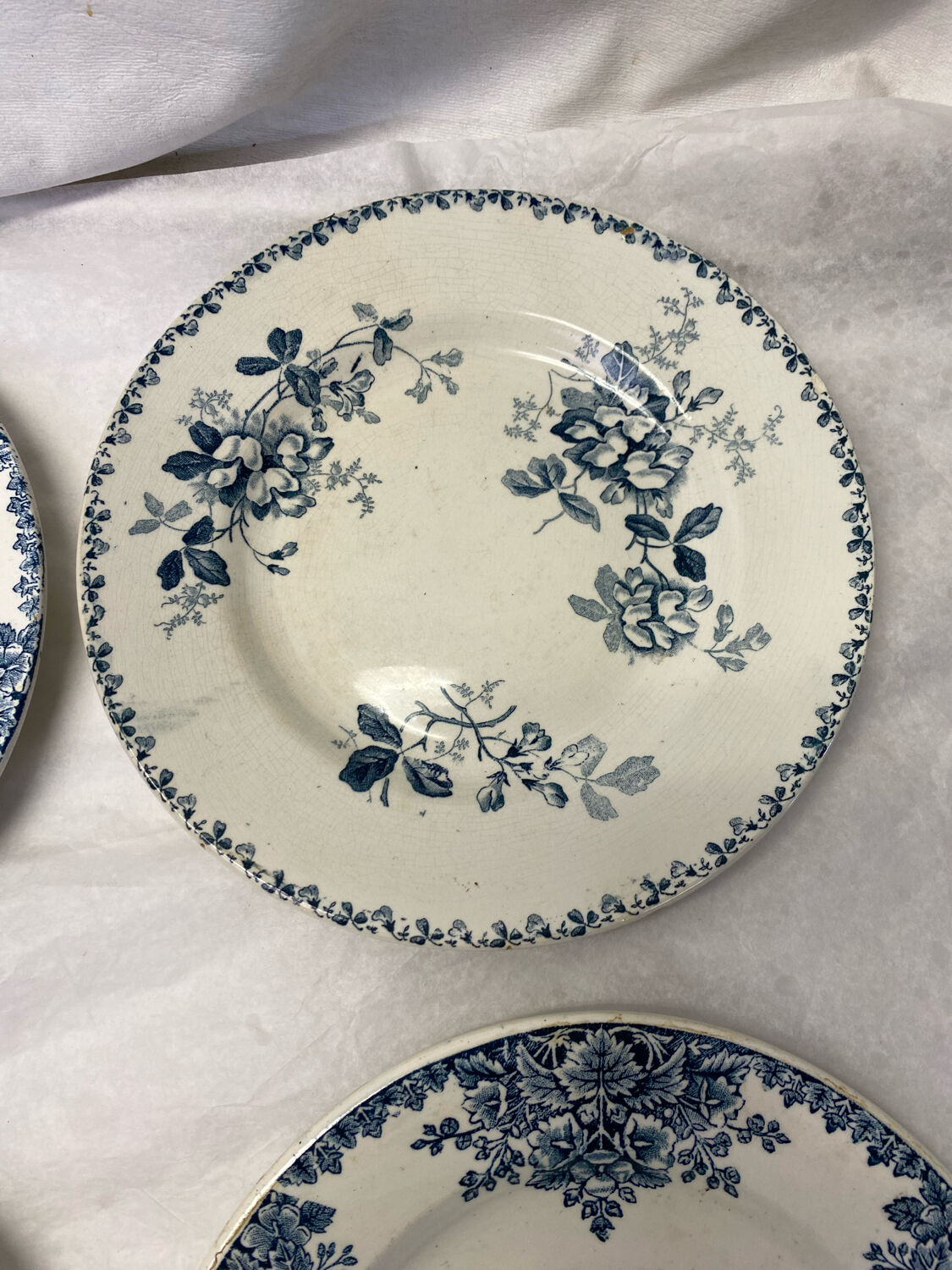 Set of 4 old iron earth plates