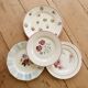 4 mismatched vintage floral earthenware dessert plates – Lot Rosie