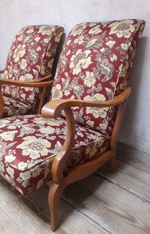 Pair of vintage 1950 armchairs