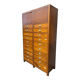 vintage industrial wooden drawer cabinet / archive cabinet