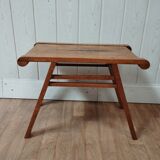 Side table end of sofa vintage feet compass solid oak