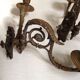 Pair of French Antique Signed GAVEAU 12 Double Piano Candle Sconces