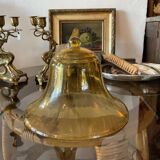 Yellow amber glass bell.old