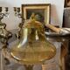 Yellow amber glass bell.old