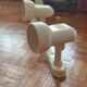 Wall lamp bar three spots vintage style Lita white beige 70s