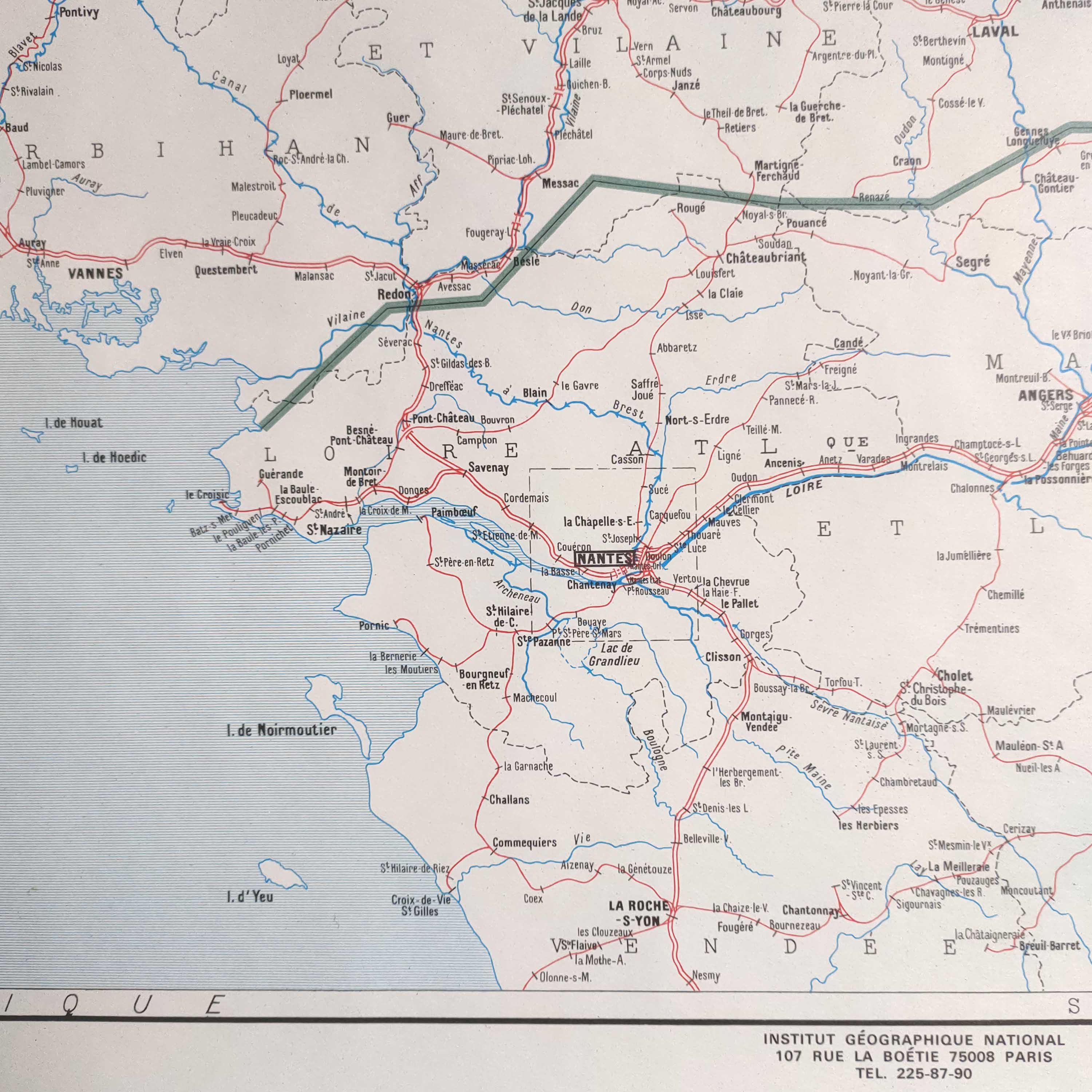 SNCF map in old Brittany