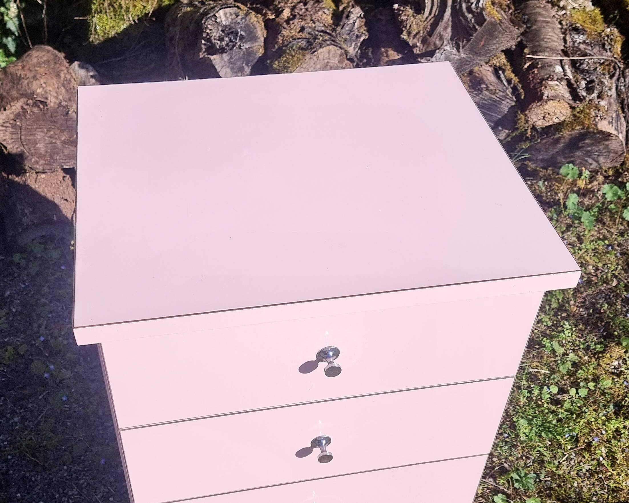 Vintage 1970s formica chest of drawers