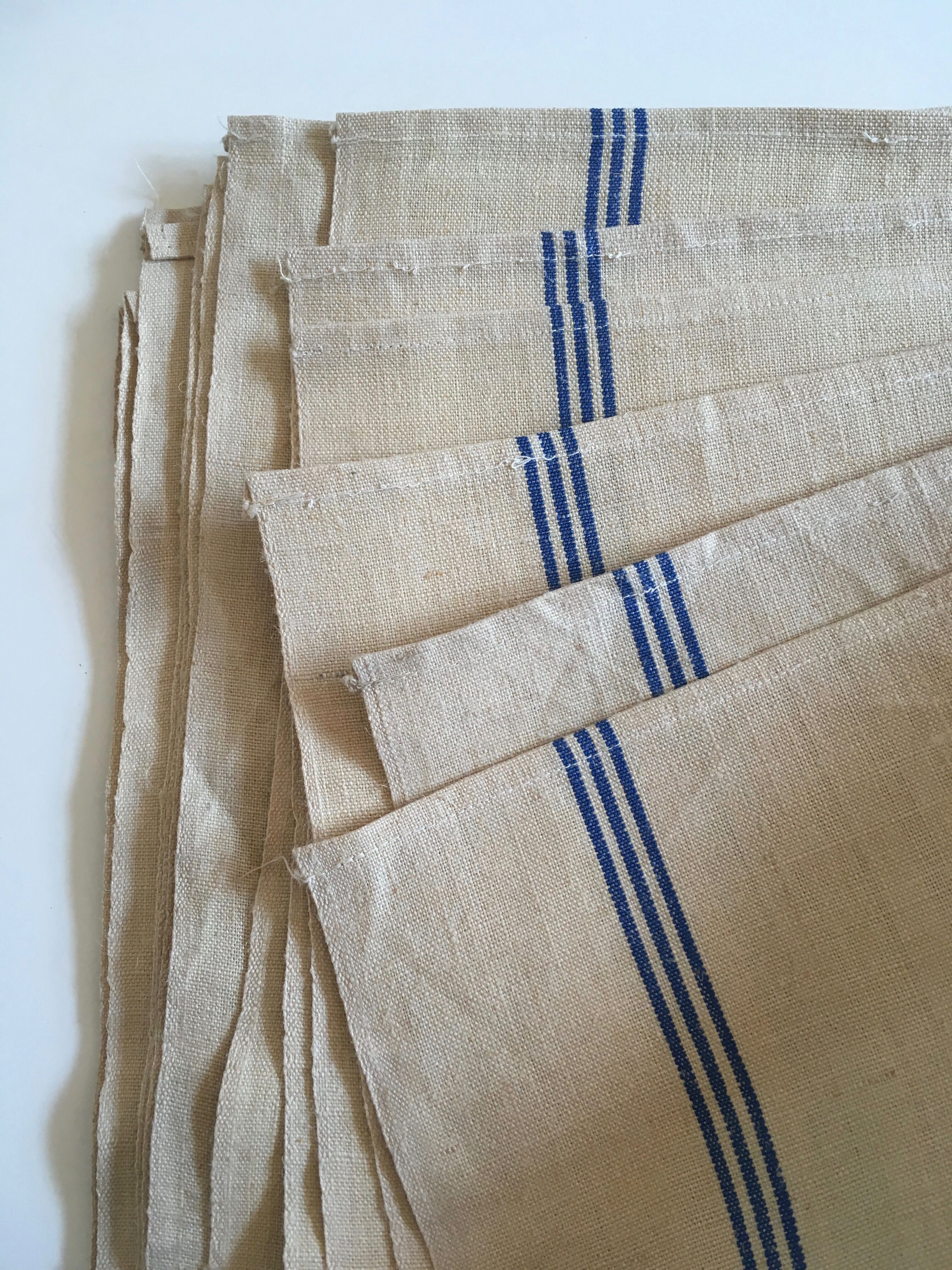 60s blue-bed linen towels