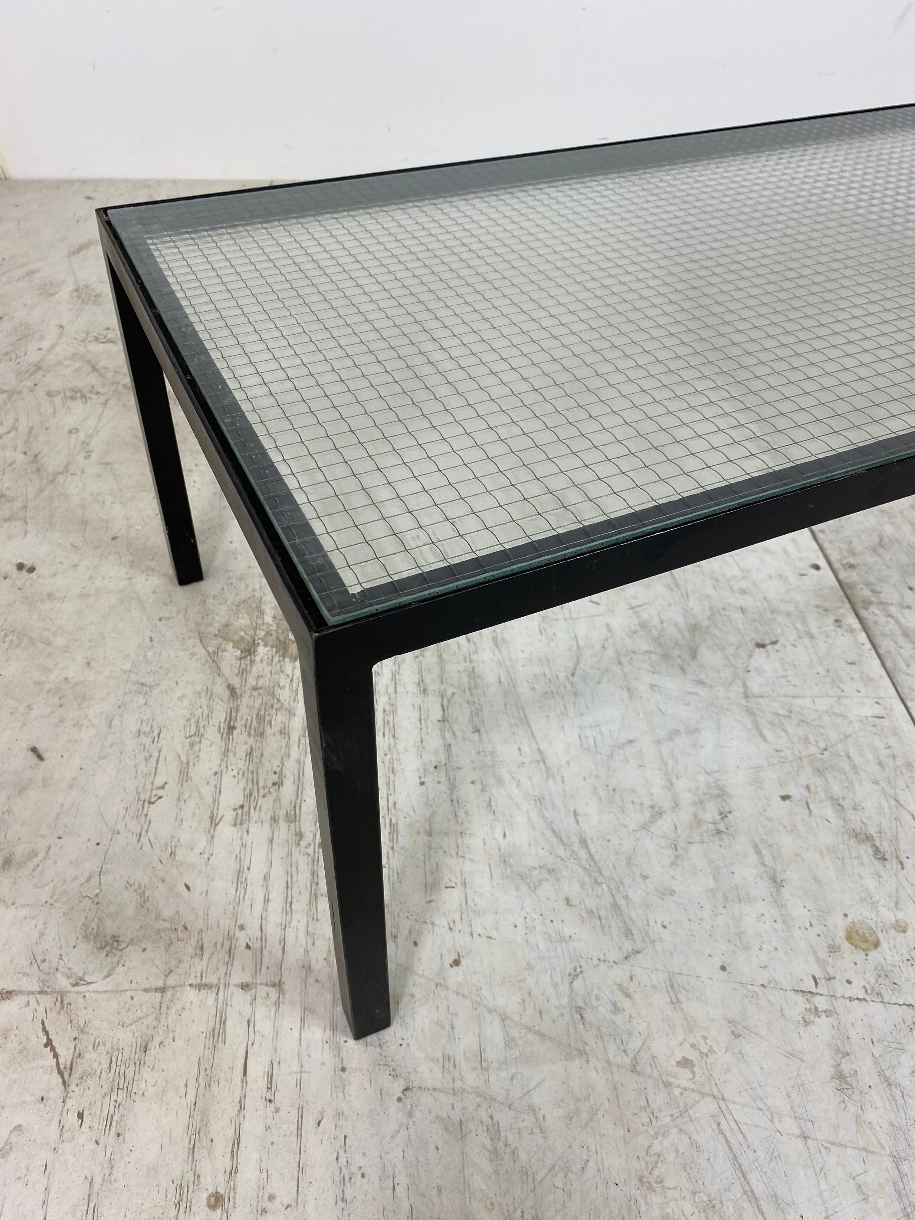 Table basse moderne Artimeta en verre et métal du milieu du siècle par Floris Fiedeldij pour Artimeta, années 1950