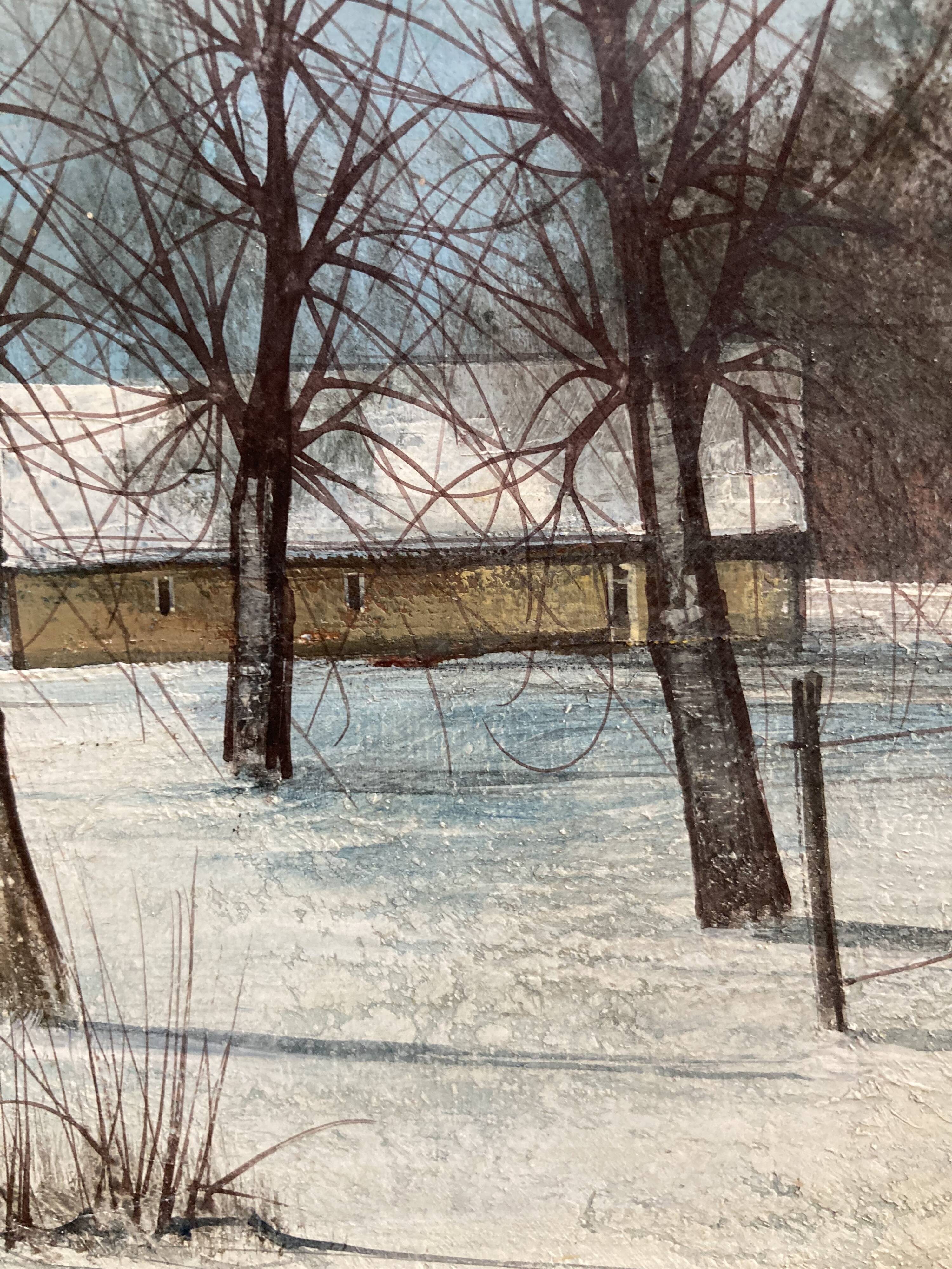 Huile sur toile l'hiver Jean Claude Brulere.