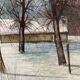 Huile sur toile l'hiver Jean Claude Brulere.