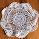 Napperon en coton crocheté main