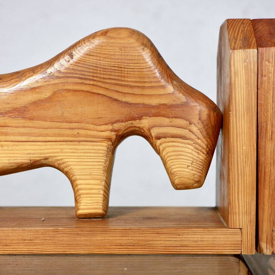 Serres-livres en pin années 80