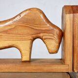 80s pine bookends