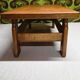 Brutalist coffee table oak 1970 vintage