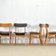 Ensemble de quatre chaises Farstrup danoises en chêne