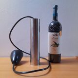 Pair of still tube pendant lights in polished stainless steel, 1970s, new