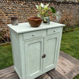 Renovated green mastic Parisian buffet.