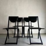 4 Black Sinus Chairs by Karl Friedrich Förster | Germany | 1990s