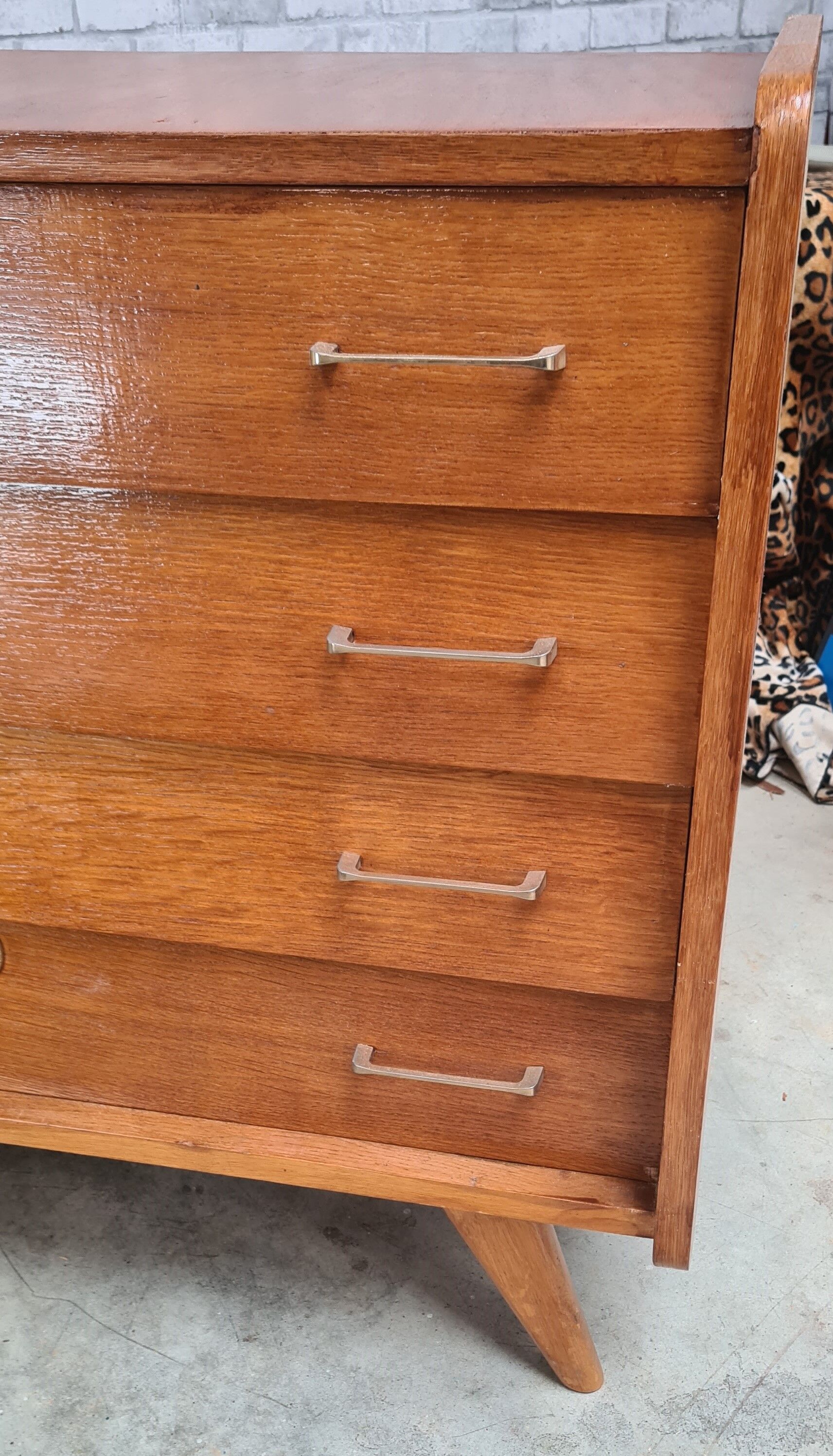 vintage chest of drawers 1960 a 70 4 pullers plating 76x90x45