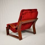 Scandinavian set of armchair and stool , 1960