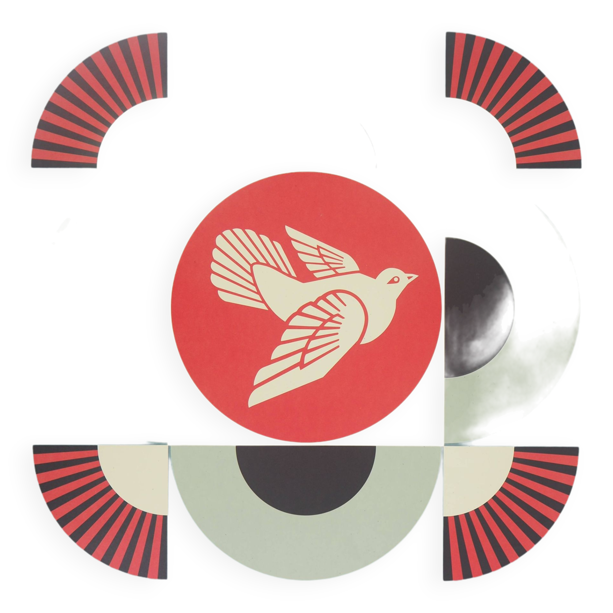 Shepard Fairey (Obey Giant): Geometric Dove Blue - Signed Lithograph