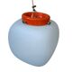 Lampada a Sospensione Vintage Space Age Anni '70 – Vetro Opalino e Arancion