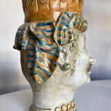 Vase céramique italienne Caltagirone Sicile 1960