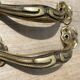 Pair of antique Art Nouveau brass handles