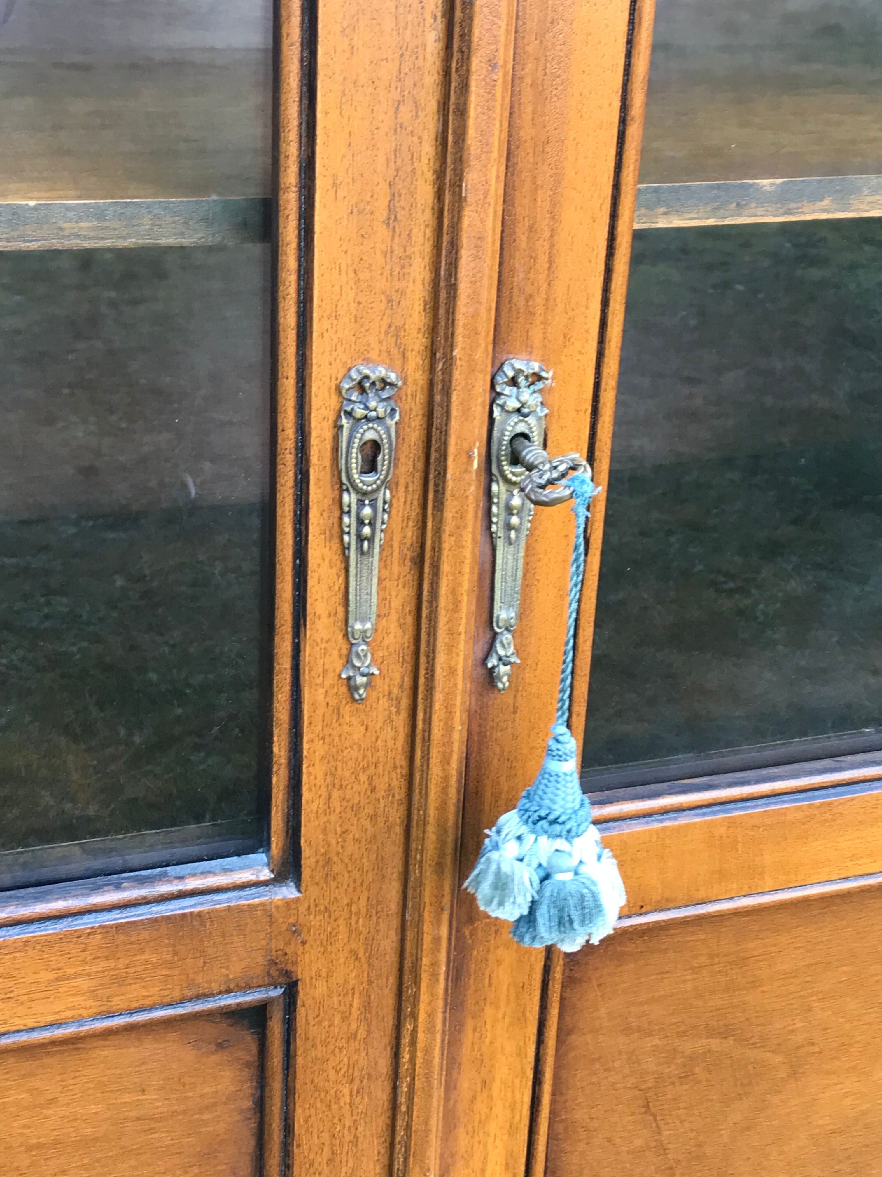 Louis XV style mahogany showcase