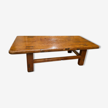 Table basse, Japon XIXe en bois massif, type Chabudai