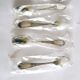 DEETJEN set of 6 silver-plated metal teaspoons or dessert spoons with crossed ribbons, new, 14.5 cm