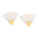 Pair of opal glass wall lights designed by Limburg, Germany.