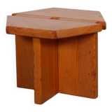 Tabouret vintage en pin massif attribué à René Martin, 1960