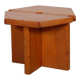 Vintage solid pine stool attributed to René Martin, 1960.