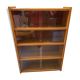 Bibus 1960s bookcase light oak with sliding glass