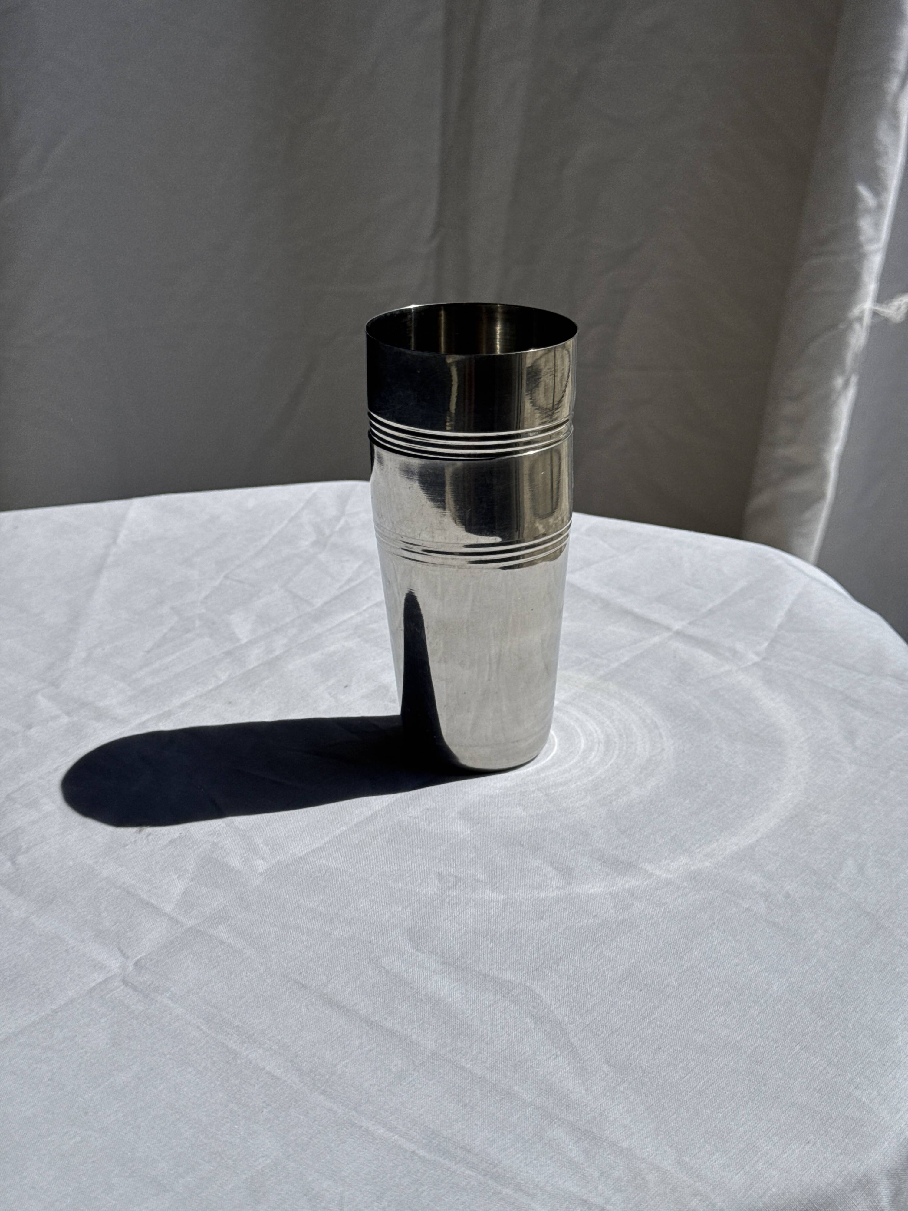 Set of 2 vintage stainless steel cups H12 D7