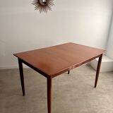 Old Scandinavian design rectangular teak table from the 60s vintage